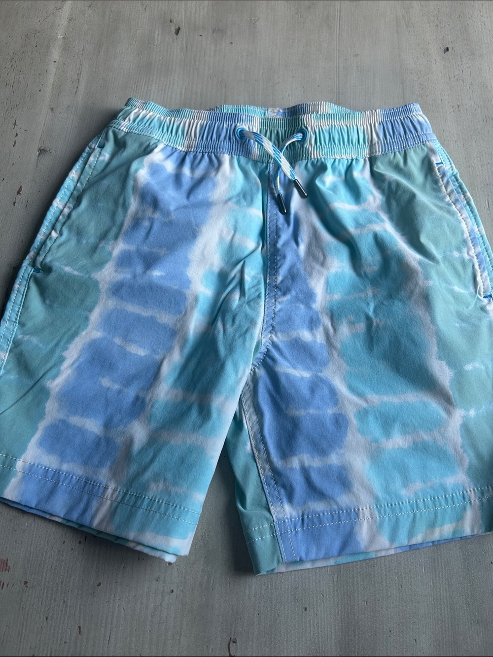J. Crew kids Light Blue Tie-Dye Swim trunks